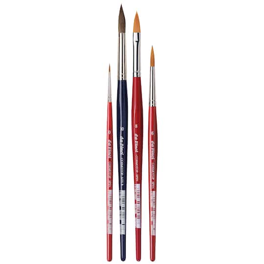 da Vinci COSMOTOP 4 Piece Watercolor Synthetic Brush Set